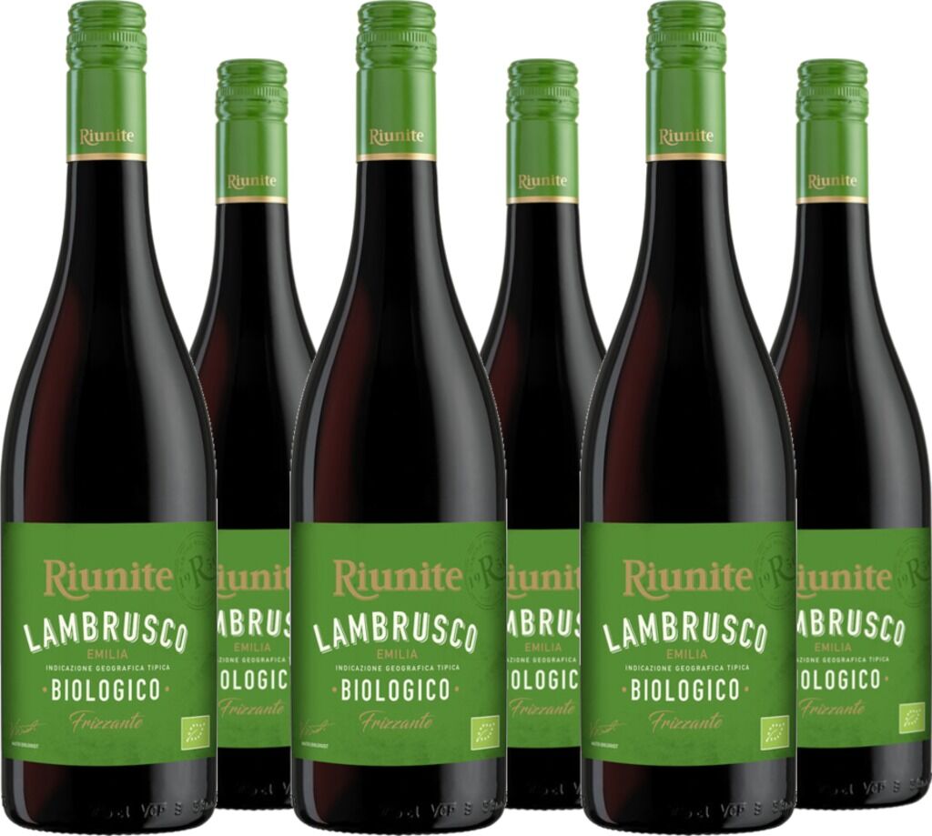 6er Vorteilspaket Riunite Lambrusco Rosso  Cantine Riunite