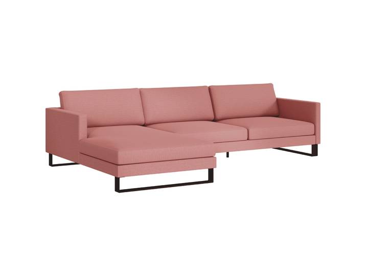 Ecksofa Domino Stoff hellrot B 286 T 181 cm - Möbel Konfigurator: Traummöbel individuell zusammenstellen