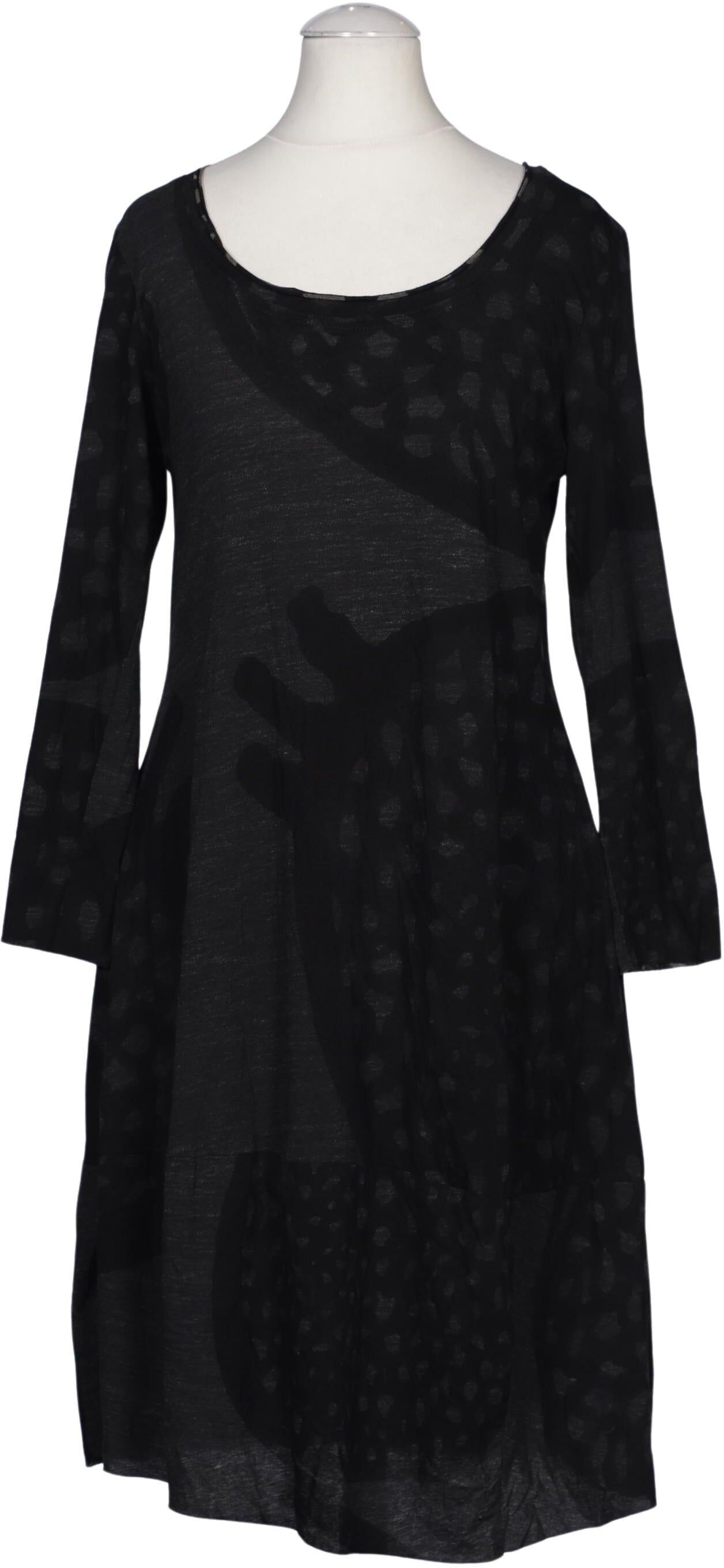 Rundholz Damen Kleid, Schwarz, Gr. S, Baumwolle - Second Hand