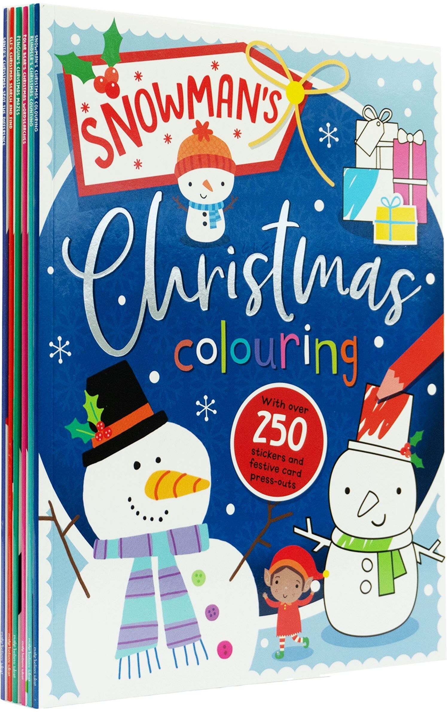 Make Believe Ideas Children's Festive Christmas Activities 6 Books Collection - With over 250 Stickers (Colouring, Counting, Wordsearches, Mazes, Search and Find, Spot t