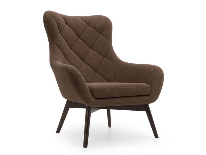 Sepro Meble Sessel Braun Lisa Caro Auf Holzbeinen, 88x108x88 cm, Wohnzimmer, Sessel, Polstersessel