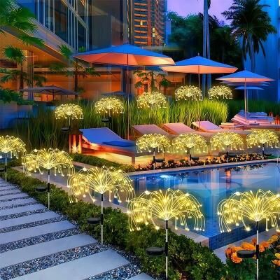 Uplift Picks Solar Firework Fairy Lights For Magical Outdoor Garden Pathway Christmas Decor warm 90 Led
