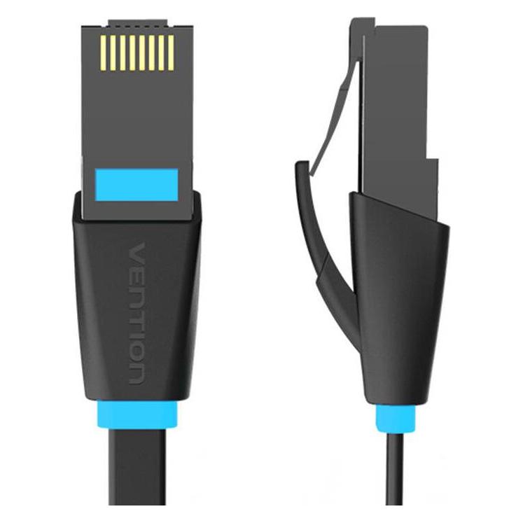 Vention Flat UTP Category 6 Network Cable IBJBF 1m Black (CAT6, 1 m) (IBJBF)