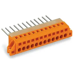 Wago 731-163 Durchführungsklemme,Leiter-/Wickelstiftanschluss,Blechdicke 1,5 mm,orange 731163  - 50 Stück