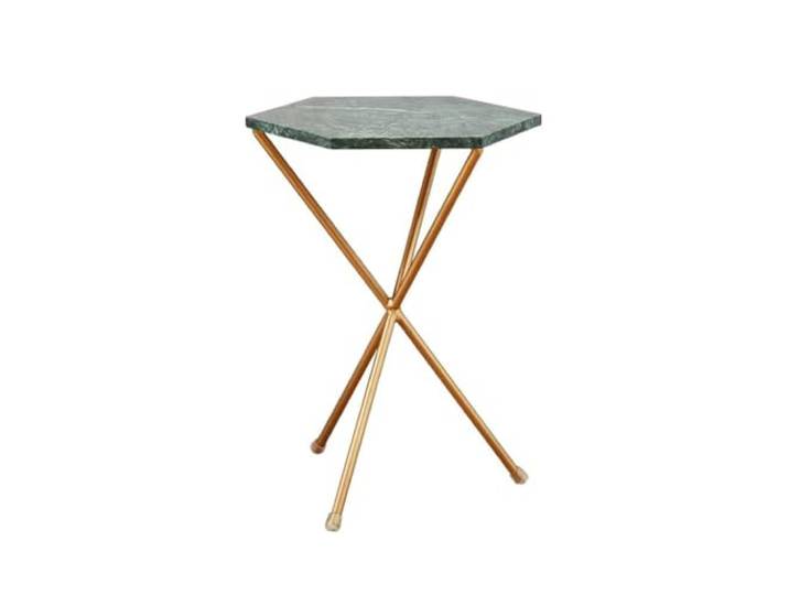 YCCHAH Sofatisch Einfacher Marmor-Sechseck-Beistelltisch, Wohnzimmer, Modernes Sofa, Ecktisch, Regal Wohnzimmer-Beistelltisch