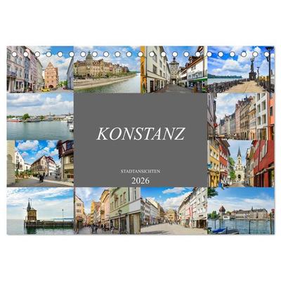 Konstanz Stadtansichten (Tischkalender 2026 DIN A5 quer), CALVENDO Monatskalender