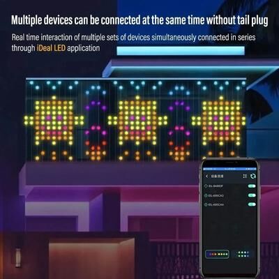 Useful Little Things Customizable Bluetooth LED Curtain Wall Light With Music Pulse Modes 7.87 Ft X 7.87 Ft usb