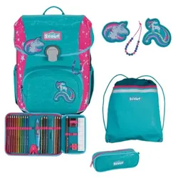 Scout Schulranzen-Set Neo Exklusiv Superflash Extreme Unicorn, 4-teilig