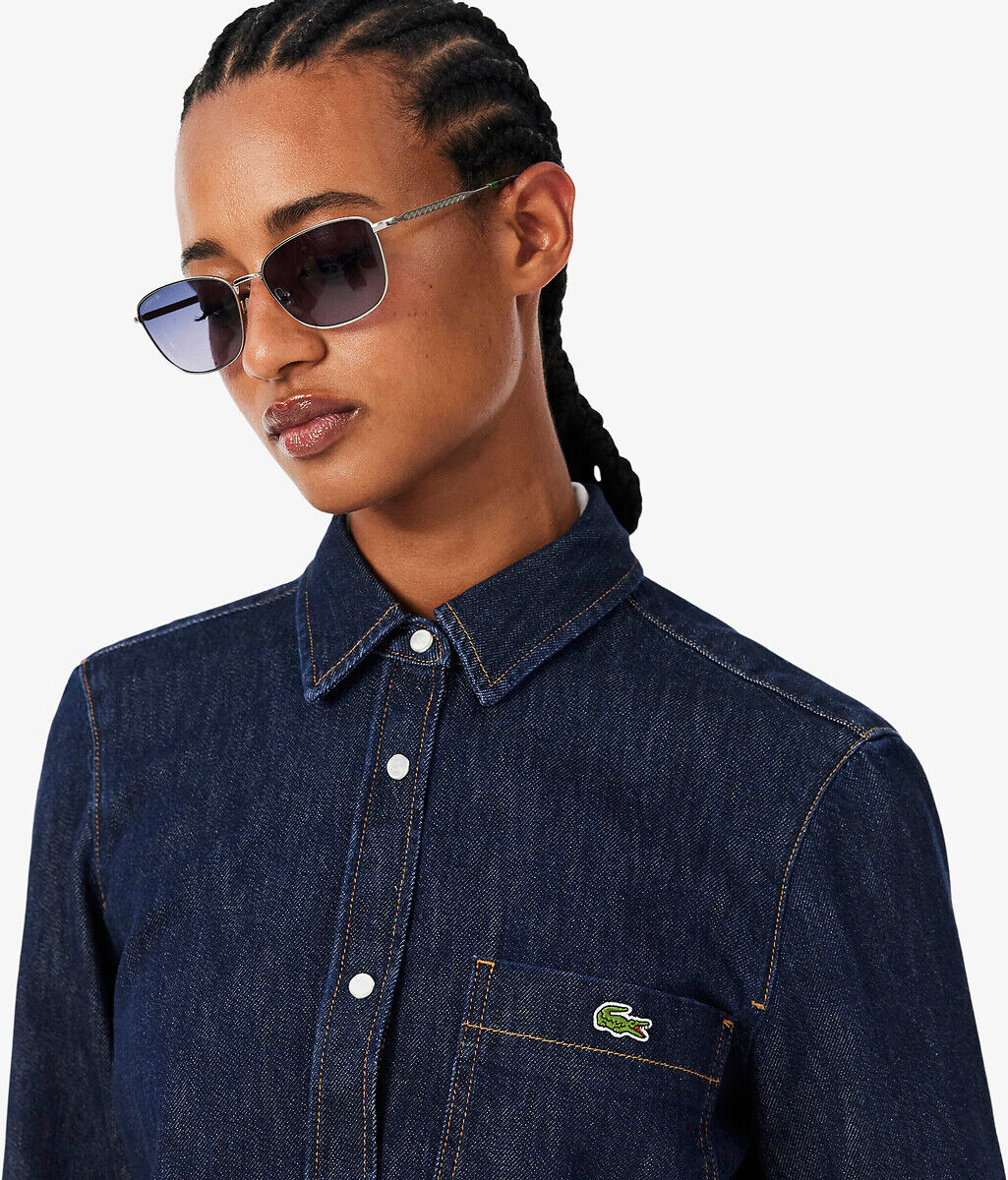 LACOSTE Chemise courte droite en denim