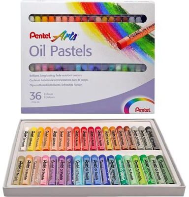 Uplifted Finds Pentel Arts Professional Oil Pastel Set Brilliant Assorted Colors (PHN Series) phn 36 Pcs