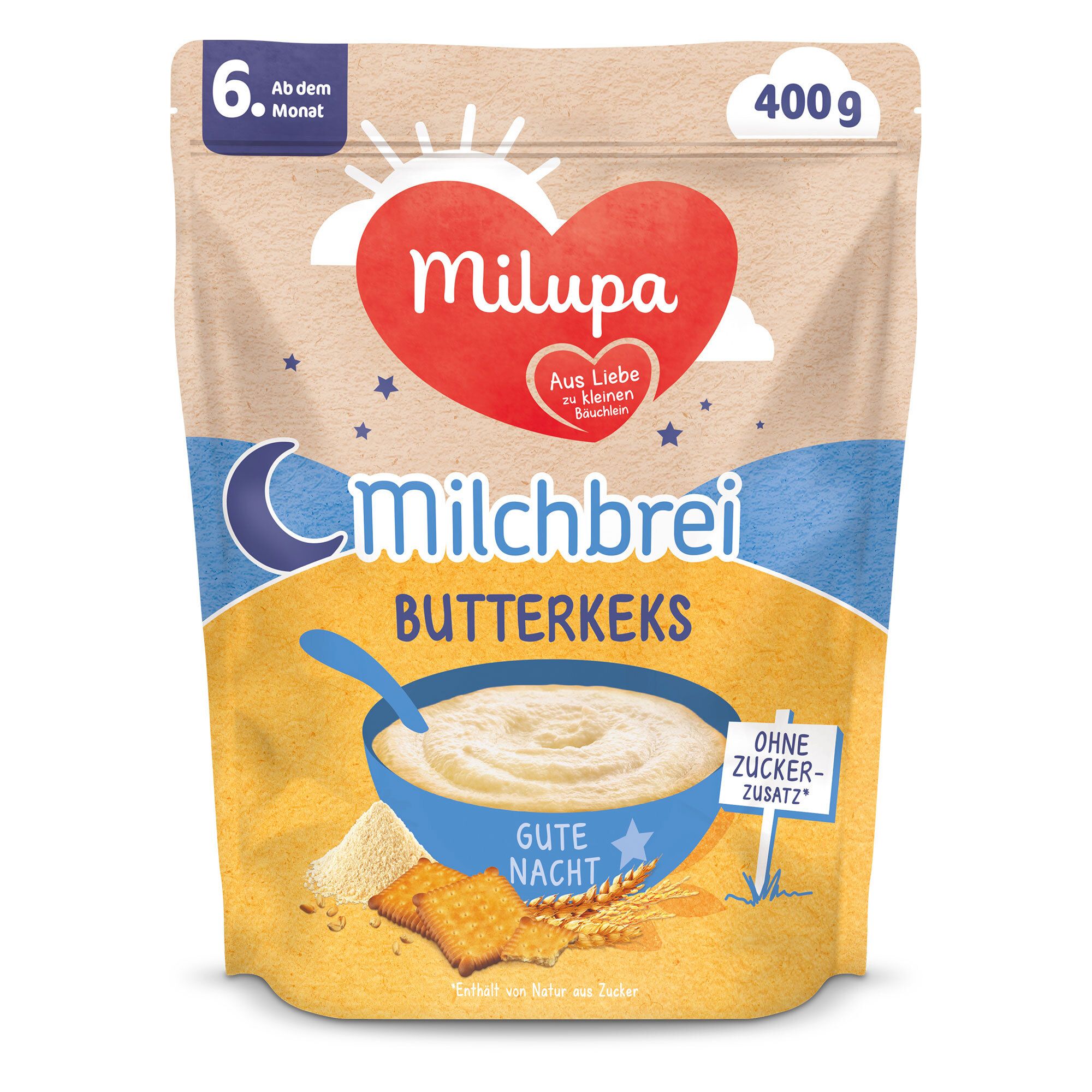 Milupa Gute Nacht Milchbrei Butterkeks 400 g Brei
