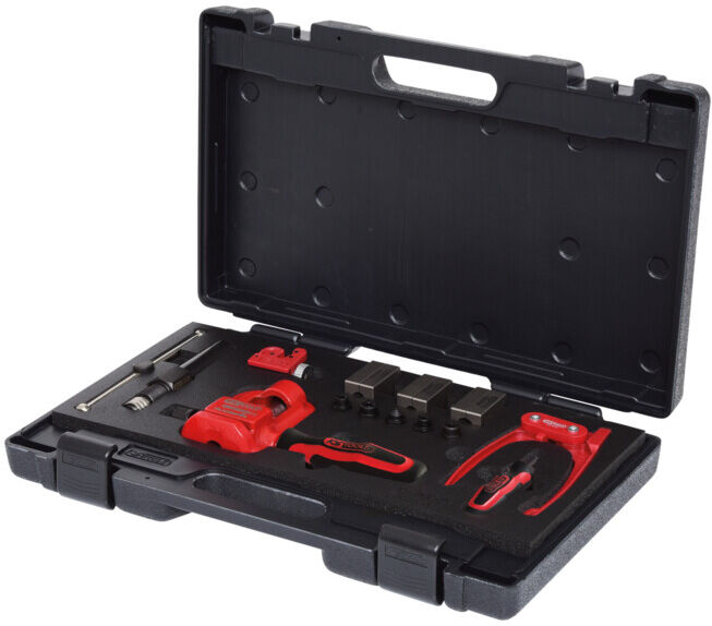 KS Tools Appareil à collets pour conduites de frein avec vérin hydraulique FLAREFIX 1, 16 pcs. (122.1290)