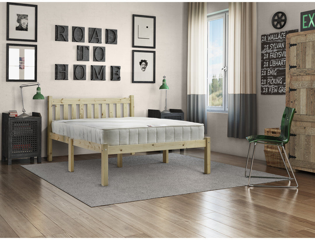 Fernleaf Valerie Bed Natural Pine Double (4'6)