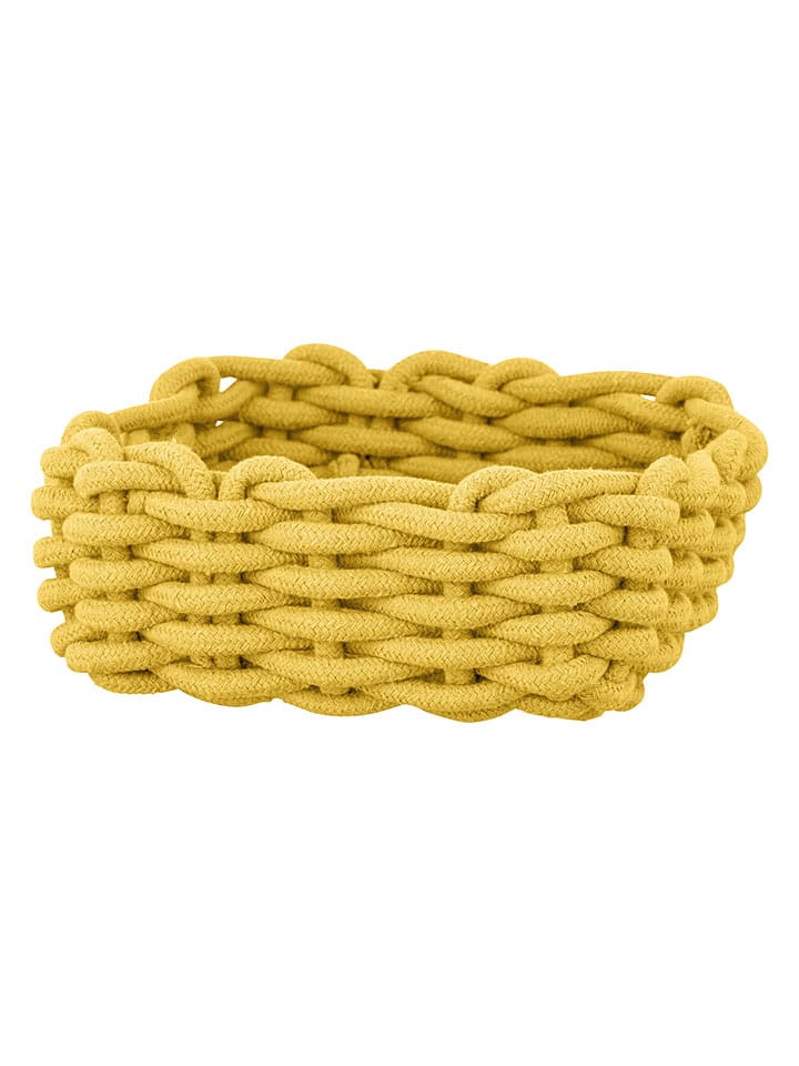 Schöner Wohnen Kollektion Badkorb "Melara" in Senf - (B)21,5 x (H)7,5 x (T)21,5 cm - onesize