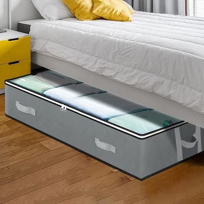 Dustproof Under Bed Storage Box, Reinforced Handles For Comforter, Bedding, Pillow, Blanket, Toys, Bedroom Accessories 1pc