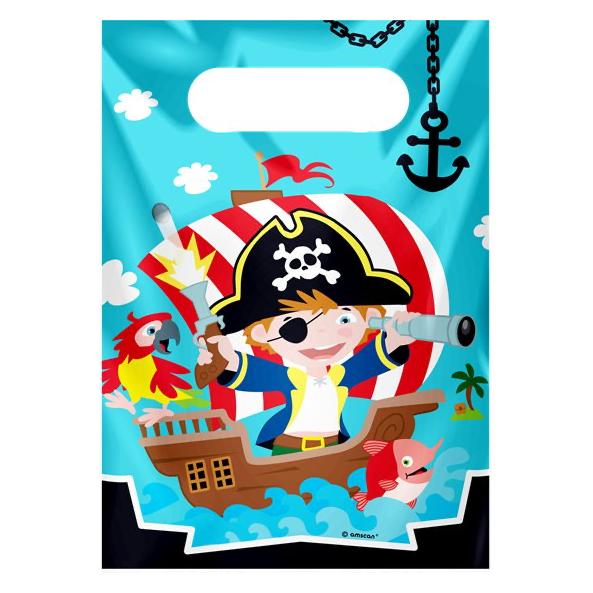 Amscan Piraten-Geburtstagstaschen (8x) (9902125)