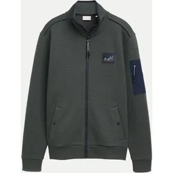 Strukturierte Sweatshirtjacke Grün XL