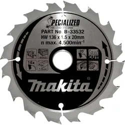 Kreissägeblatt MAKITA Ø 136x20x1,5mm mit 16 Zähnen