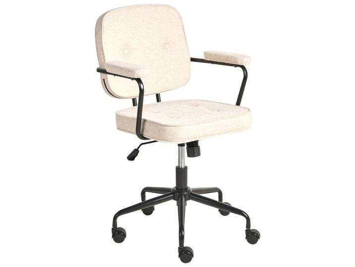 SCHREIBTISCHSTUHL Stoff Hellbeige Pawnee