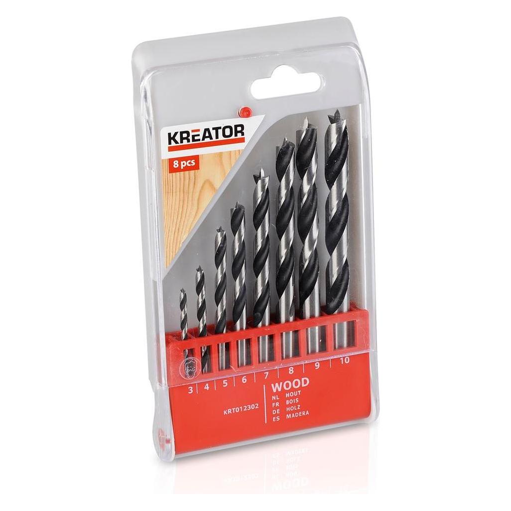 Kreator Holzbohrerset Ø 3-10mm - 8 St. (KRT012302)