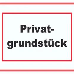 HB-Druck Privatgrundstück Schild schwarz-weiß-rot A4 (210x297mm)