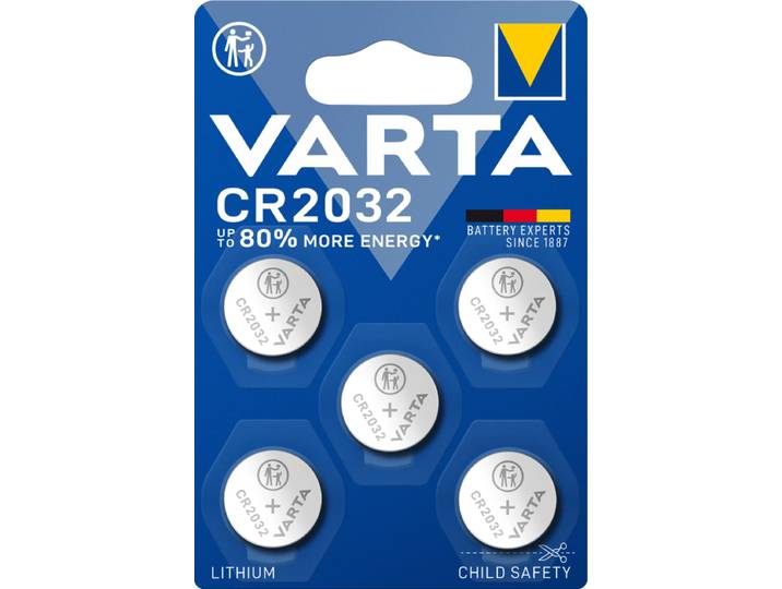 Varta Lithium Coin CR2032 BLI 5 stuks