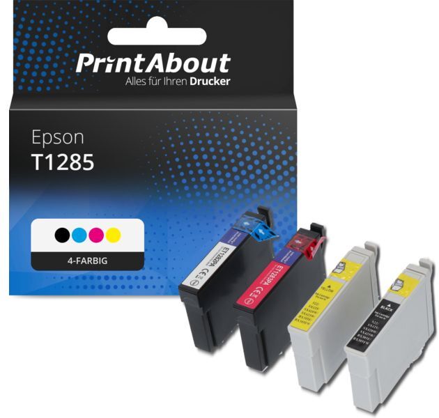 PrintAbout Druckerpatrone kompatibel mit Epson T1285 - 4-farbig - Multipack