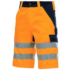 AS Arbeitsschutz Nitras Motion Tex VIZ Warnschutz Arbeitshose | orange | Gr. 44 | kurze Hose