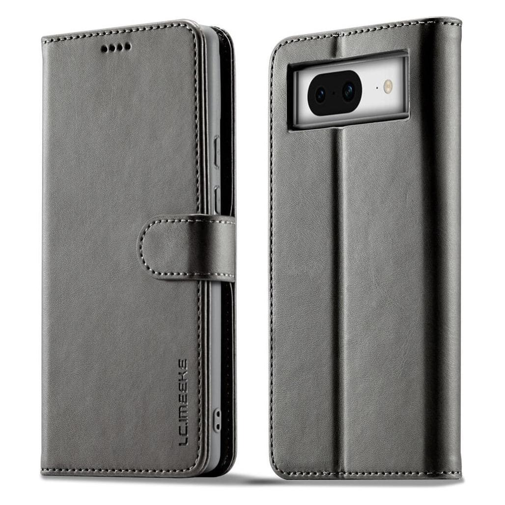 LC.Imeeke Google Pixel 8 - Leder Etui Hülle grau (Google Pixel 8) (660139716E)