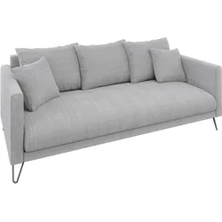 3-SITZER-SOFA Harmony Hellgrau Chenille