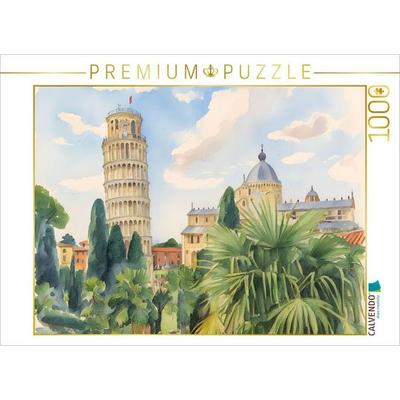 CALVENDO Puzzle Der Schiefe Turm von Pisa | 1000 Teile Lege-Größe 64x48cm Foto-Puzzle für glückliche Stunden