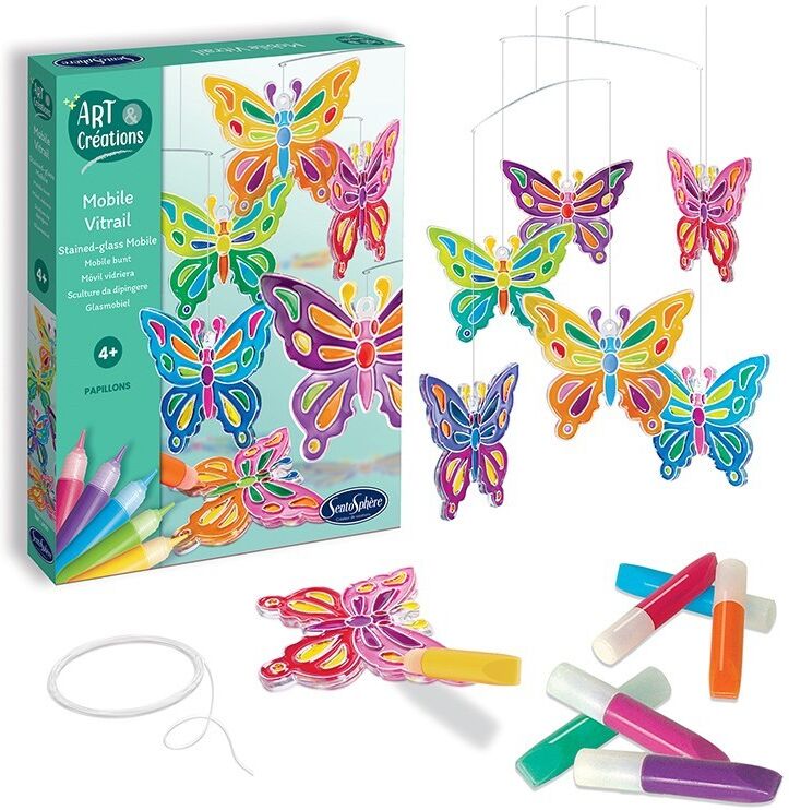 Art & Créations Mobile Vitrail Papillons - Sentosphère
