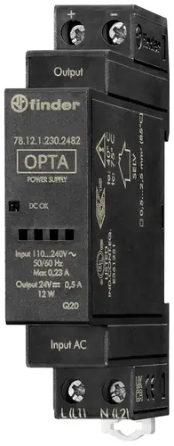 Finder 78.12.1.230.2482 Hutschienen-Netzteil (DIN-Rail) 24 V/DC 0.63A 12W Inhalt 1St.