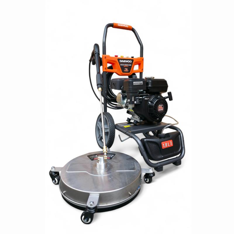 DAEWOO Benzin-Hochdruckreiniger 207 bar 7 PS mit 42 cm Flächenreiniger