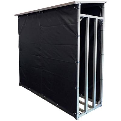 Schutzplane QUICK STAR, schwarz, B:185cm L:70cm, Polyester, Planen, für Kaminholzregal 185x70x185 cm