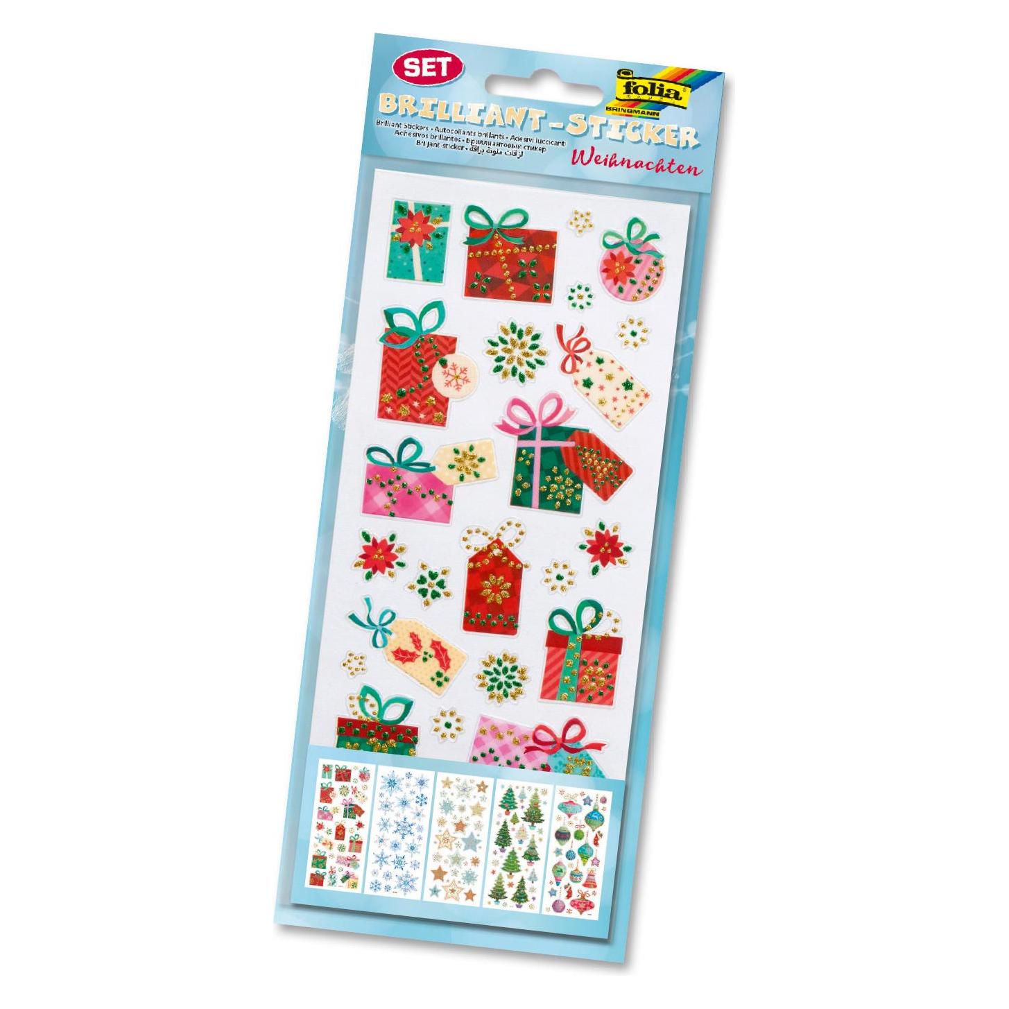Folia Weihnachtssticker Brilliant (153 Sticker) (19390)