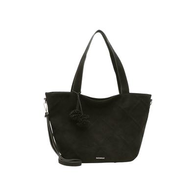 Shopper EMILY & NOAH "Shopper E&N Leanne", Damen, Gr. B/H/T: 49cm x 27cm x 15cm, schwarz (schwarz 100), Polyester, Taschen Shopper
