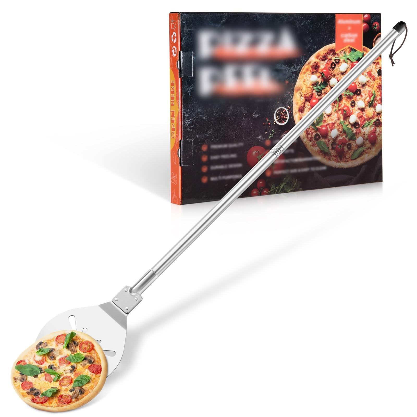 RVS Pizza Schuif met Afneembare Handgreep, 22.9 x 25 cm
