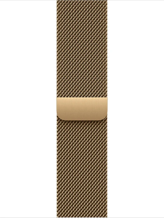 Apple Watch 42 mm Milanaise Armband Gold glänzend