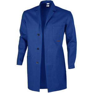 Qualitex Arbeitskittel Classic BW 270 Unisex, blau, lange Ärmel, Größe 52
