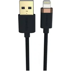 Duracell USB-C cable for Lightning 2m (Black) (2 m, USB 2.0, 15 W), USB Kabel