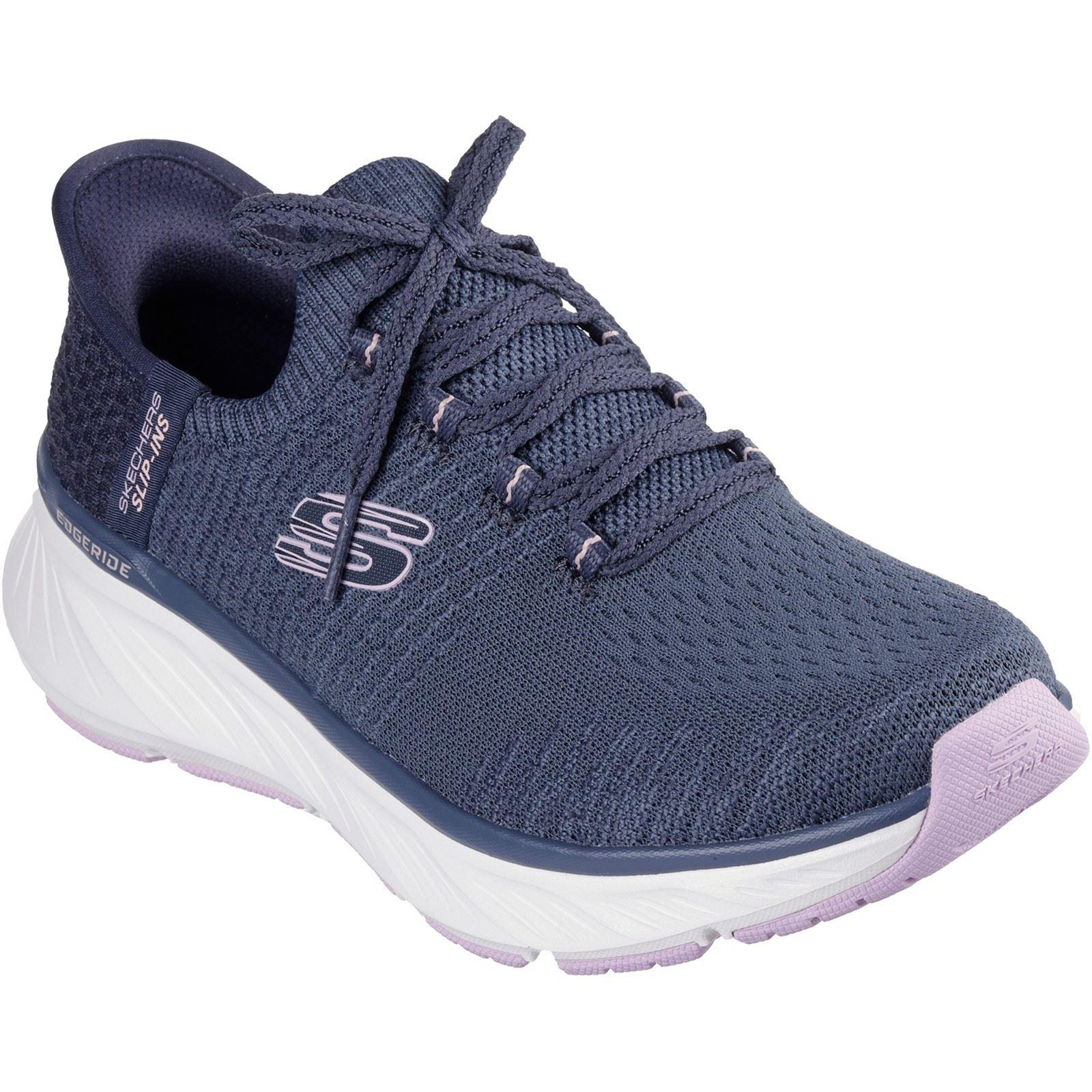 Skechers Edgeride Impression Textil Damen Sneaker Marine/Lila