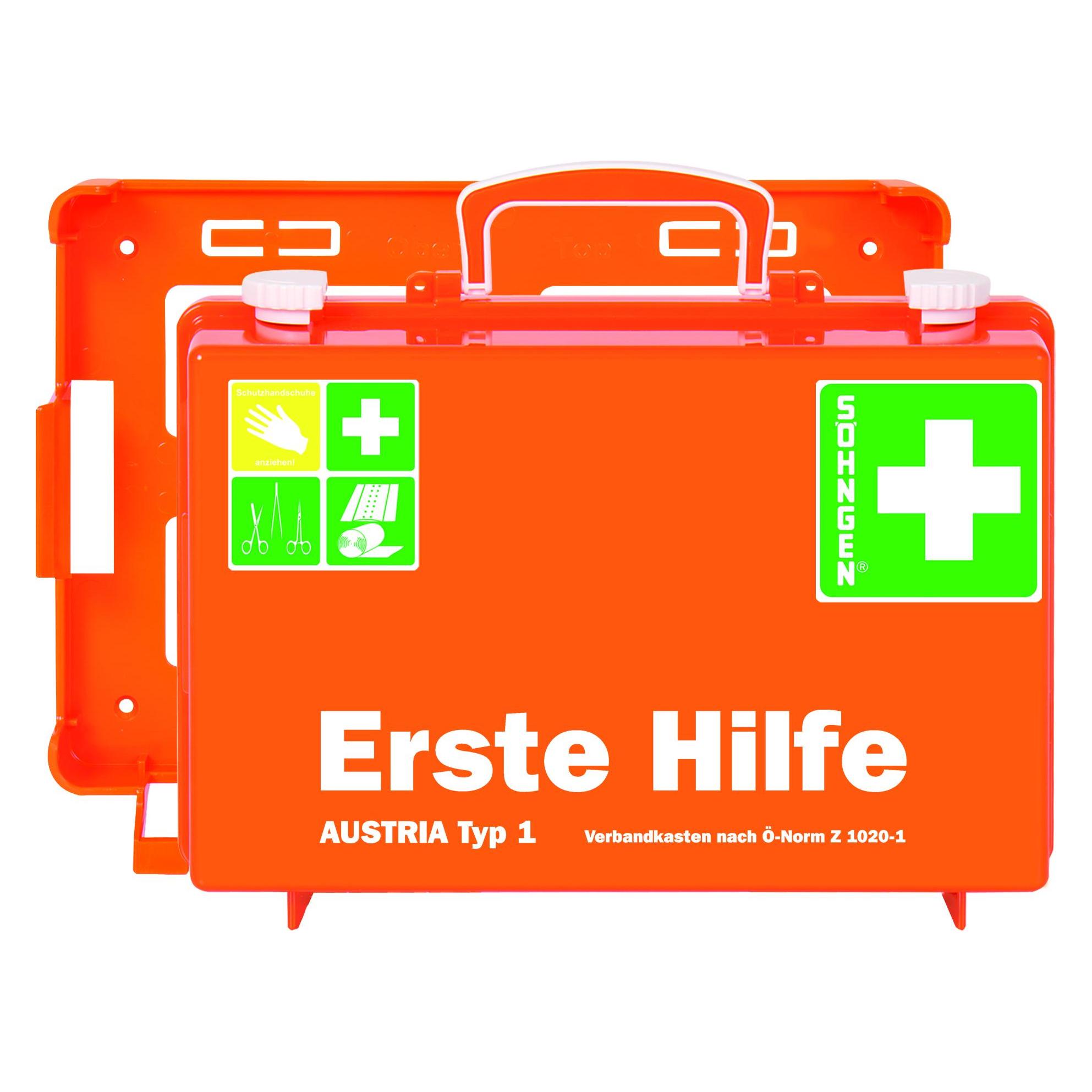 Söhngen Erste Hilfe-Koffer SN-CD orange Füllung Österreich-Norm (0390138)