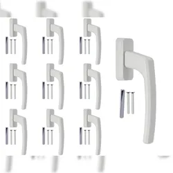ergonomische Fenstergriffe weiß Standard Aluminium 10 Stück