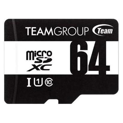 Team Group Card Team U1 C10 MicroSD + ADP 64GB (64 GB, microSDXC, U1, UHS-I) (TUSDX64GCL10U03)