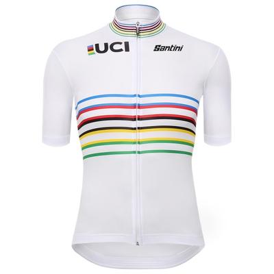 Santini - Women's UCI Official World Champion Master Jersey - Radtrikot Gr L weiß