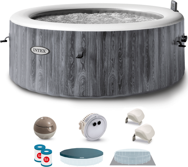 Intex Ronde Greywood Deluxe 28442EX - Ø 216 x 71 cm - Spa gonflable à hydromassage