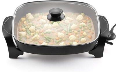 Elite Cuisine EG6235 8Qt. Jumbo Electric Skillet w/ Easy-Pour Spout