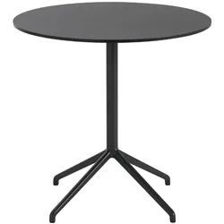 Muuto Still Cafe Tisch, Ø 75 cm, schwarz nanolaminat / schwarz
