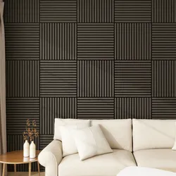 Akustik-Wandpaneel 16er Set Vang 60x60 cm Eichenoptik, dunkelgrau [NEU.HOLZ]